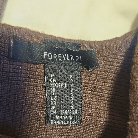 Forever 21 Ribbed Knit Tank Top - Dark Brown - Picture 2 of 2